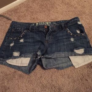 Mossimo cut off, studded pocket denim shorts