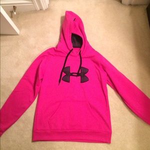 Hot pink under armour hoodie