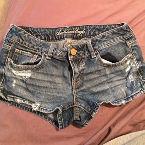 AE denim shorts