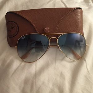 Ray Ban "Large Original Aviator" Blue Gradient