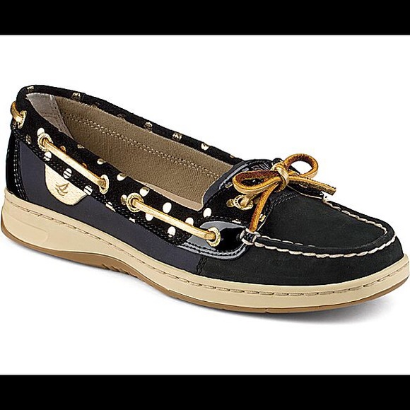 black and gold sperrys