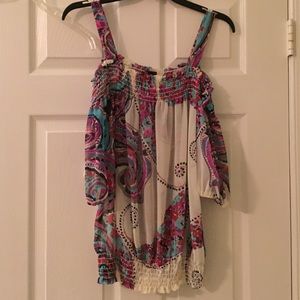 🎈SOLD🎈🎈Sheer of the shoulder top