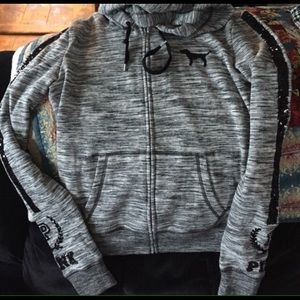 Nwot VS pink marl all over w/bling hoodie