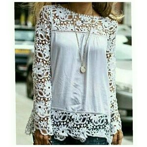 ⚡ Romantic Lace Long Sleeve Tee