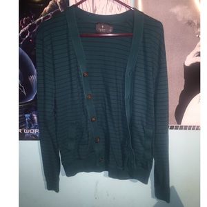 Green striped sweater