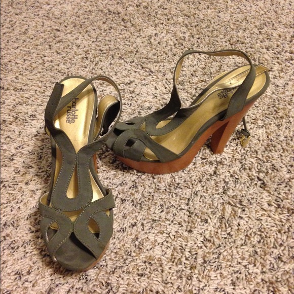 Army Green strappy heels