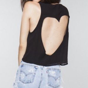 Brandy Melville heart cut out tank