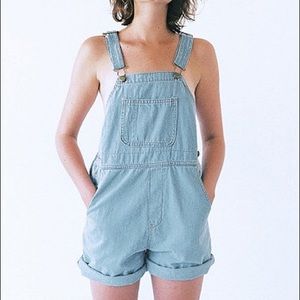 American Apparel short overalls