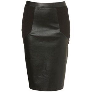 ❌SOLD❌ 2b Bebe Leather and knit pencil skirt