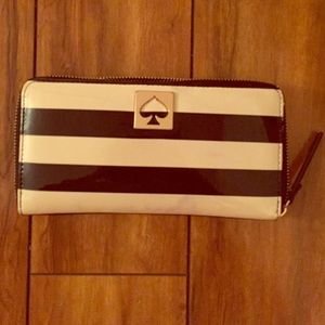 Kate spade striped zipper wallet