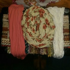 Bundle!!! 2 infinity scarves and floral scarf