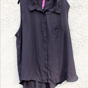 Pure Energy Black Hi-Lo Tank Top