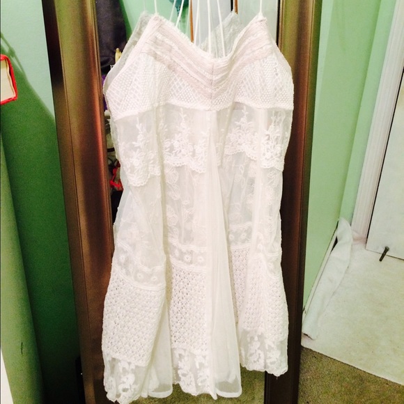 Sheer White Lace Dress