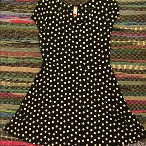 Black and White Polka Dot Skater Dress