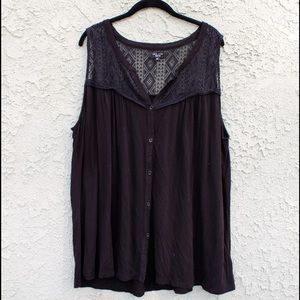 New Look Black Lace Tank Top