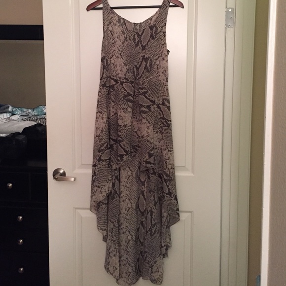 Print high low dress