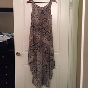 Print high low dress