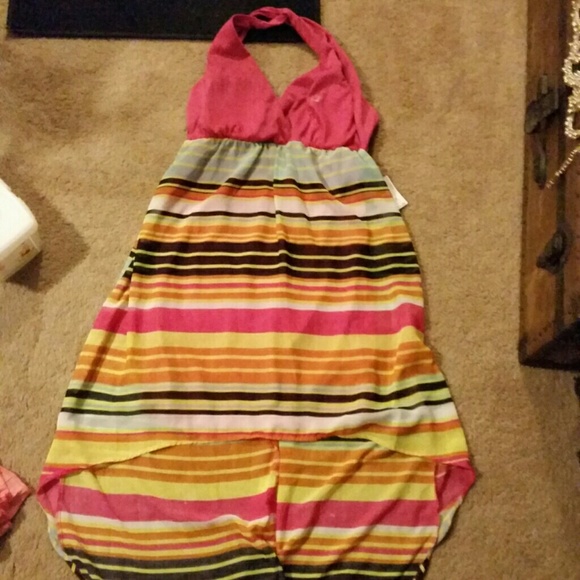 ##BUNDLED## High low halter sundress