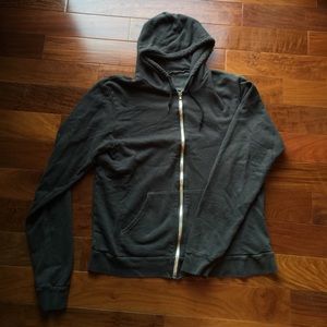Black American Apparel Zip-Up Hoodie