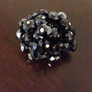 Royal Blue Black Cocktail Ring