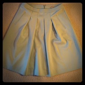 Ann Taylor Loft teal pleated skirt