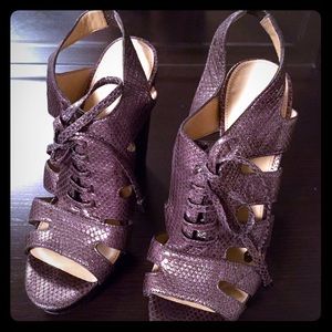 Coach metallic , elegant, and modern sandals!