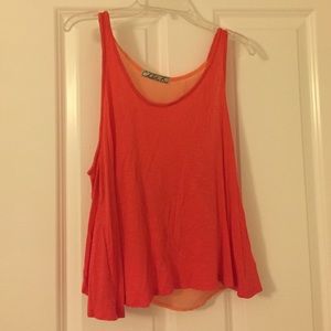 Salmon and pink tanktop.