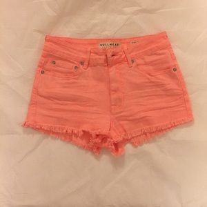 Coral high waisted shorts
