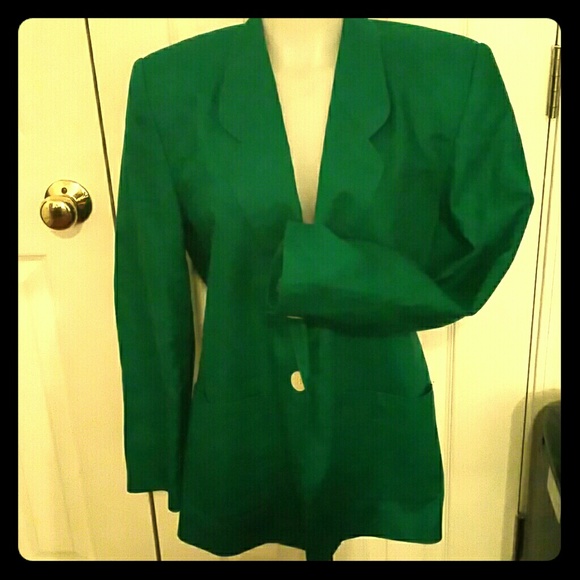 Vibrant Green Talbot petite sz 12 Classic blazer