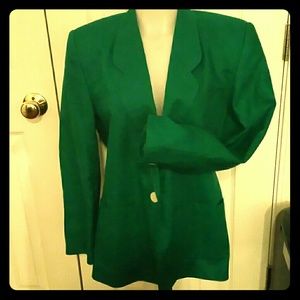 Vibrant Green Talbot petite sz 12 Classic blazer