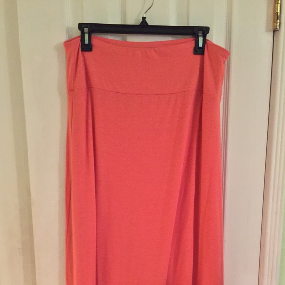 Beautiful Summer Coral Maxi Skirt