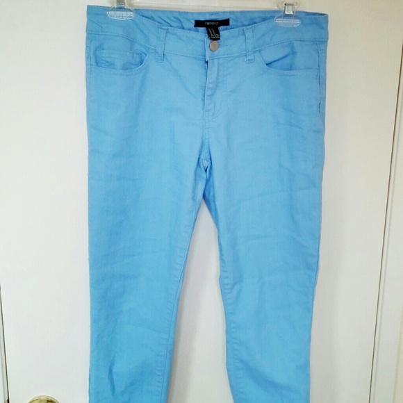 pastel blue jeans