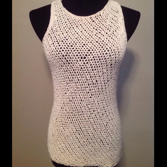 Vince Tops - Vince. String Knit Sweater Tank
