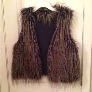 Faux fur vest