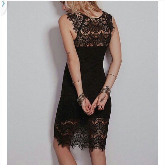 Free people peekaboo midi slip dress