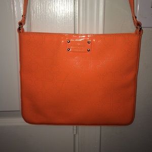 kate spade neon orange crossbody purse