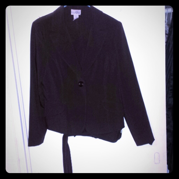 2 PIECE BROWN N PINK PIN STRIPE K.C.SPENCER SUIT