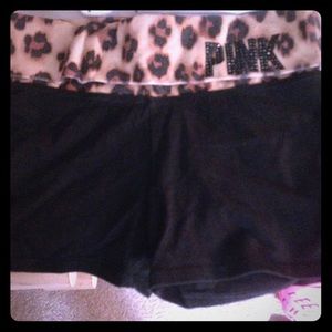 Victoria Secret PINK cheetah print yoga shorts