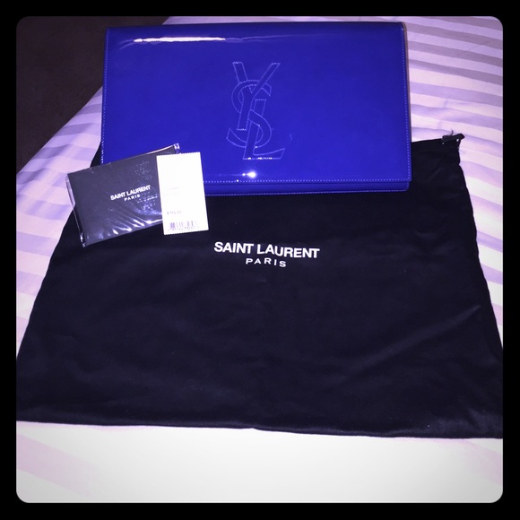 YSL Royal Blue Clutch
