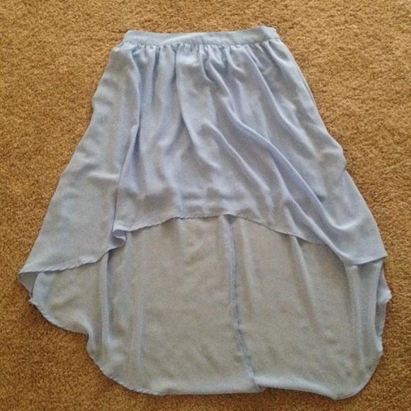 Beautiful Periwinkle High Low Skirt