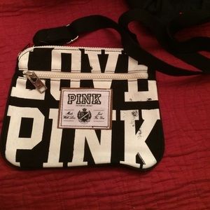 Black and white cross body