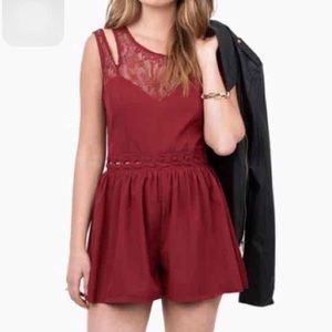 Burgundy Romper