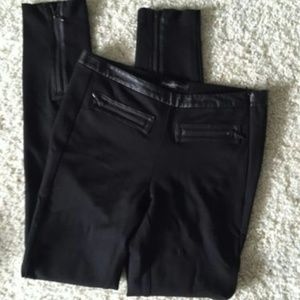 🚫SOLD🚫 Paige Denim Blk Leather Trim Leggings