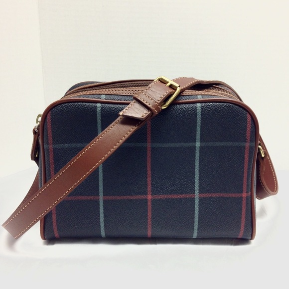 Burberry Handbags - Vtg BURBERRY Blue Check Cube-Shaped Shoulder Bag