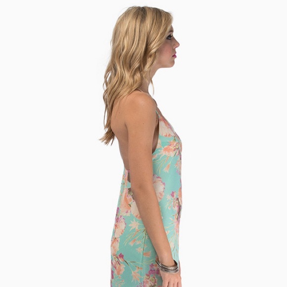 Rehab Mint Floral Maxi Dress - Picture 3 of 4