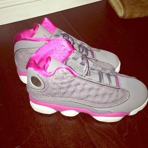 pink and grey Authentic Jordan's!