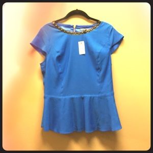 NWT Studded Peplum Top