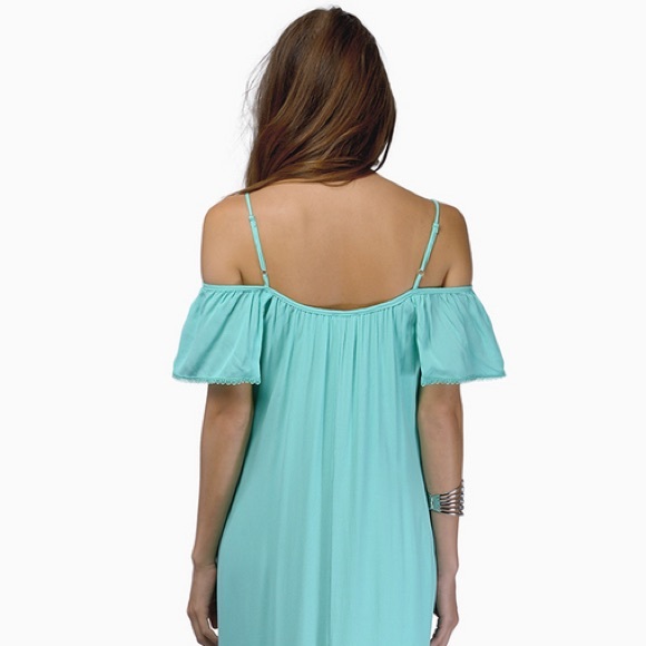 NWOT Tobi Mint Shoulder Shrug Maxi Dress - Picture 4 of 4