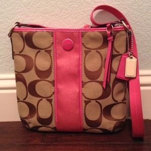 Pink coach crossbody