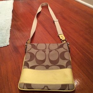 Cross-body coach purse